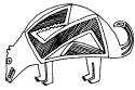 Zuni drawing of a badger